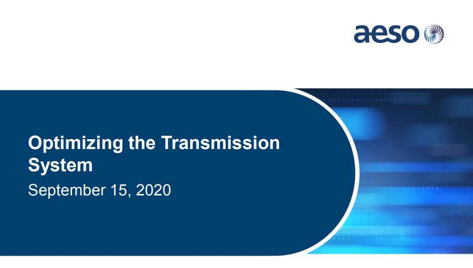 AESO's approach on optimizing the transmission grid in Alberta